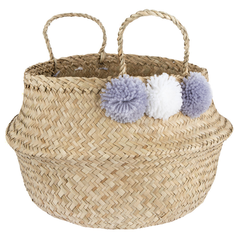 Sass and Belle Pom Pom Storage Wicker Basket & Reviews Wayfair.co.uk